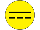 Direct current symbol label.