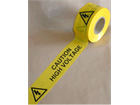 Caution high voltage barrier tape