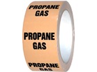 Propane gas pipeline identification tape.