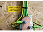 Safety electrical connection do not remove label