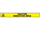 Caution radiation area barrier tape