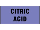 Citric acid pipeline identification tape.