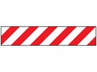 Safety and floor marking tape, red and white chevron.