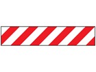 Safety and floor marking tape, red and white chevron.