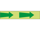 Photoluminescent safety directional arrow tape