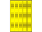 Yellow polyester laser labels, 10mm x 32mm