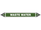Waste water flow marker label.