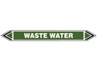 Waste water flow marker label.