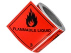 Flammable liquid, class 3, hazard diamond label