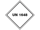 UN 1648 (Acetronitrile ) label.