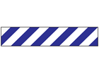 Reflective tape, blue and white chevron