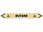 Butane flow marker label.
