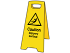 A-board, caution slippery surface