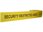 Security restricted area barrier tape