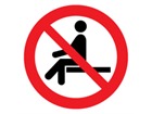 Do not sit on symbol label