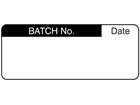 Batch number label