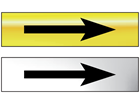 Directional arrow (right or left) metal doorplate