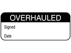 Overhauled maintenance label.