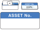 Asset number write and seal labels.