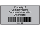 Scanmark foil barcode label (black text), 38mm x 76mm