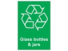 Glass only recycling sign.