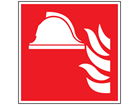 Fire point symbol safety sign.