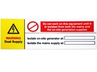 Warning dual supply solar PV hazard label