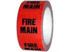 Fire main pipeline identification tape.