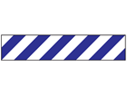 Blue and white striped flagging tape