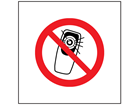 No mobile phones with cameras symbol safety sign.