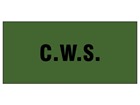 C.W.S pipeline identification tape.
