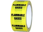 Flammable gases pipeline identification tape.