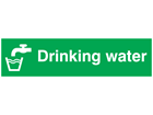 Drinking water, mini safety sign.