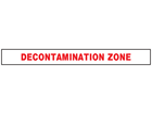 Decontamination zone barrier tape