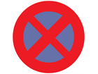 No stopping / clearway sign