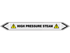 High pressure steam flow marker label.