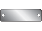 Blank stainless steel nameplate, 19mm x 63mm