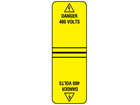 Danger 400 volts cable wrap label