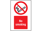 No smoking symbol and text safety sign.