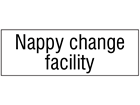 Nappy change facility, engraved sign.