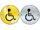 Disabled symbol door sign.