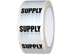 Supply pipeline identification tape.