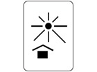 Protect from heat packaging symbol label