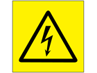 Electrical symbol warning label