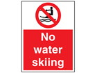 No water skiing sign.
