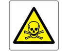 Warning toxic symbol label.