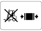 No forklifts, clamp here packaging symbol label