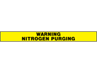 Warning, nitrogen purging barrier tape
