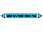 Air conditioning flow marker label.