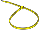 Plain nylon cable ties, yellow